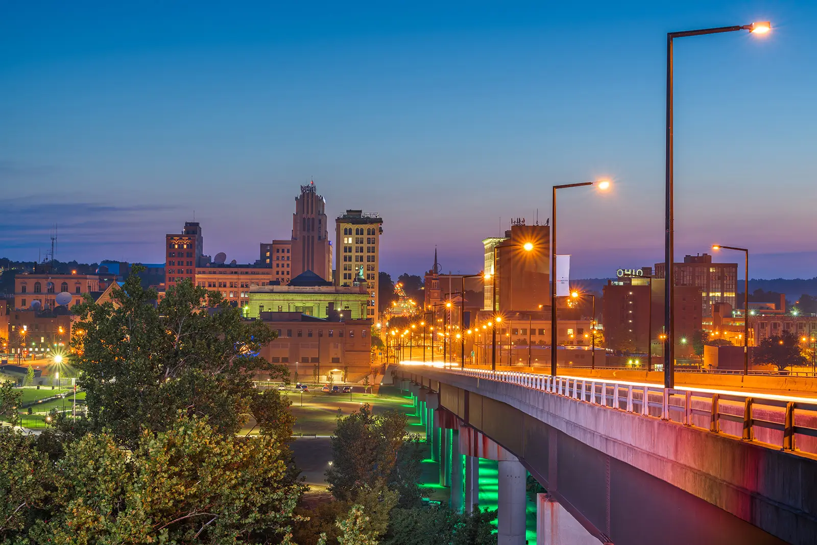 youngstown ohio usa downtown skylines